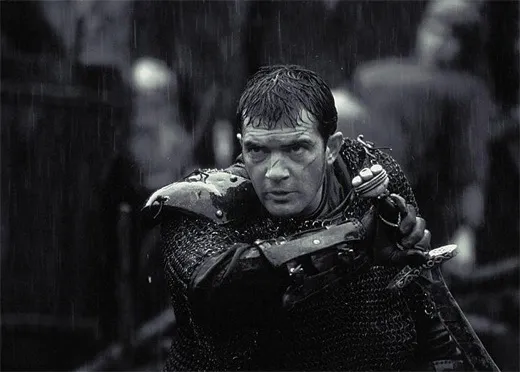 13th Warrior - Banderas totally failed at growing stronger in this movie. He's the hero anyway, of course, so I probably shouldn't be using this as an example, but I'm going to anyway.