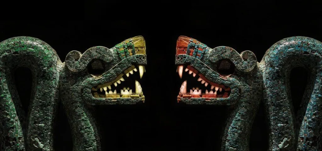 Sculpture of a 2-headed snake