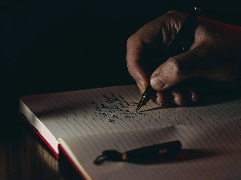 writing in a journal
